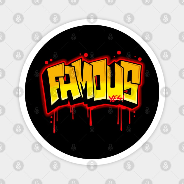 Famous graffiti Magnet by Behold Design Supply